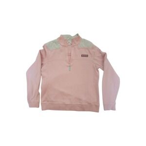 Vineyard Vines Girls Pink And Green 3/4 Zip SZ Small
